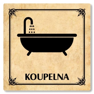 Koupelna, 80x80mm, pergamen, Nebraska